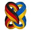 Drapeaux allemand et ukrainien