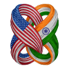 Drapeaux des États-Unis et de l’Inde
