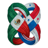 Flaggen Mexikos und Panamas