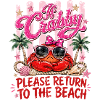 Crab Beach Humor Summer Pink