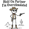 Cowboy Stickman Humor-Sinnesüberflutung