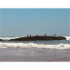 Pêcheurs sur une île rocheuse