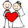 Hochzeitspaar Cartoon Herz