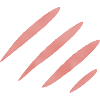 Three red scratch marks