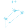 Löwestern, Sternbild, Tierkreiszeichen, Pastellblau