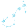 Skorpion-Stern, Sternbild, Tierkreiszeichen, Pastellblau