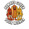 Immer den Wiener abdecken! Lustiger Hotdog