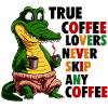 Kaffeeliebhaber Alligator