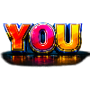 YOU 3D Rainbows Typography