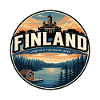 Retro Finland Waldsauna Abzeichen
