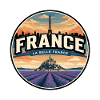 Retro France Provence Lavender Badge
