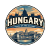 Retro Hungary Chain Bridge Badge