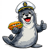 Seehund mit leckerem Fisch