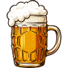 Bierkrug mit cremigem Schaum