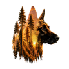 Belgian Malinois Forest Shepherd Art
