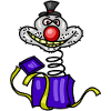 Lustiger Clown aus der Box