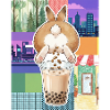 Cute Bunny Funny Boba Bubble Tea