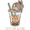 Cute Bunny Funny Boba Bubble Tea