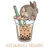 Cute Bunny Funny Boba Bubble Tea