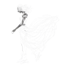 Rollschuhläuferin Line Art