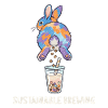 Cute Bunny Funny Boba Bubble Tea