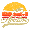 Aviator Sunset Retro Logo