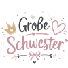 Große Schwester Herz Krone Design