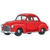 Rotes Retro-Auto