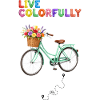 Blumenfarbenes Fahrrad