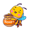 Kawaii Bienen-Honigglas