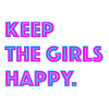 Gardez les filles heureuses néon