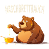 Naschbrettbauch Lustiger Honigbär