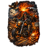 skeleton biker