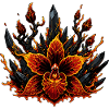 Fire Blossom of Lava Crystals