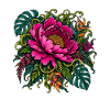 Tropische Pinkpeony Florale Explosion