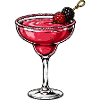 Beeren-Cocktail im Rubinrot Glas