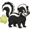 Puffing Skunk Cartoon