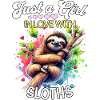 Faultier Mädchen Sloth