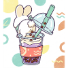 Cute Bunny Funny Boba Bubble Tea