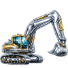 Bagger Chrom-Bagger Bagger Futuristischer Bagger