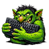Malicious troll with keyboard