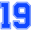 Lettrage néon 19 bleu