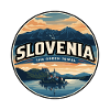 Retro-Slowenien-Lake Bled-Abzeichen