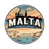 Retro Malta Valletta Hafenabzeichen