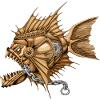 Machine Rétro Tueuse de Piranhas Steampunk