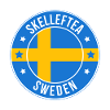 Skelleftea Swedish Flag Circle Emblem