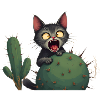 Little accident - Cat and cactus