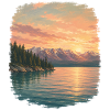 Sonnenuntergang am Bergsee