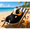 Choupie à la plage
