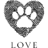 Paw Heart Paw Print Heart Design